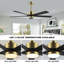 Ventilateur de plafond à DEL 5 pales Bascio-379444572-379444573-383305362