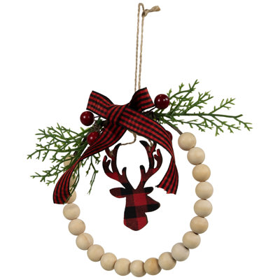 Ornement de Noël écossais avec pin et baies - 7,5 po