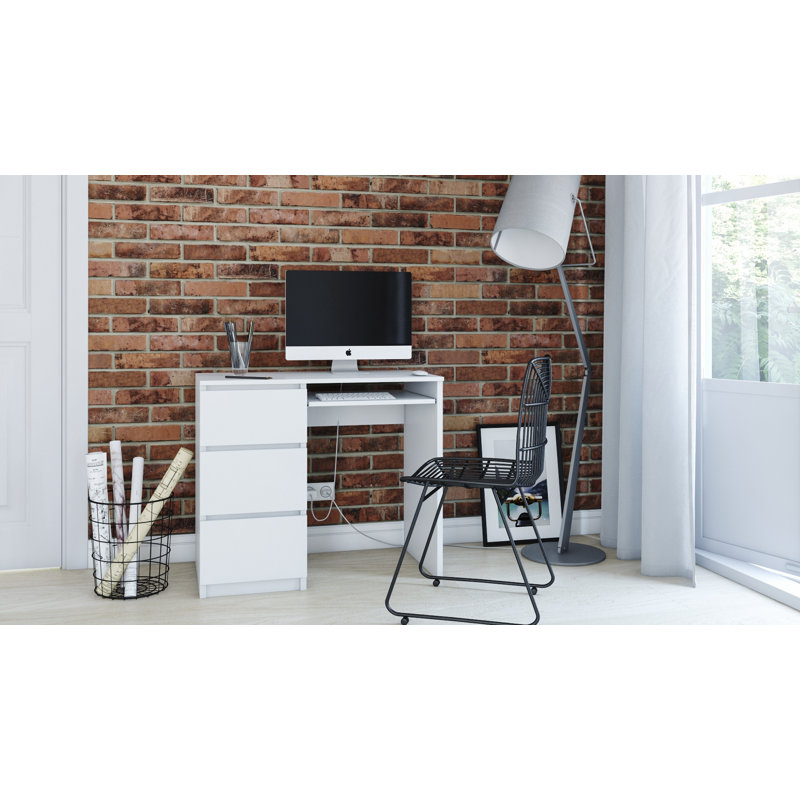 Lecuyer Computer Desk, Left, White