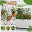 47" H x 47" W x 16" D Outdoor Metal Planter Box with Trellis Decor Raised Garden Bed with Lattice Panel and Wheels for Patio-415579328-415579332