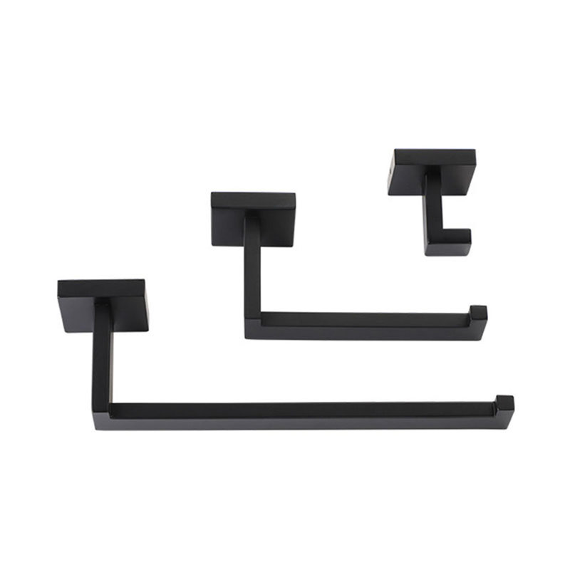 3 - Piece Bathroom Hardware Set, Black
