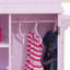 Teamson Kids Twinkle Stars Princess Fancy Closet with Hangers for 18" Dolls, Pink