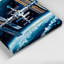 Art mural sur toile bleue, "Space International Space Station"-986092268