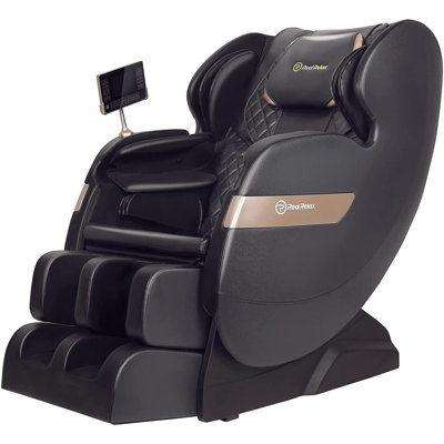 Faux Leather Heated Full Body Massage Chair with Dual-core S Track