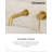 Angelsey Bathroom Sink Faucet with Pop-Up Drain, Single-Handle Modern Wall-Mount Faucet 1.0 GPM in Brushed Gold-115946848