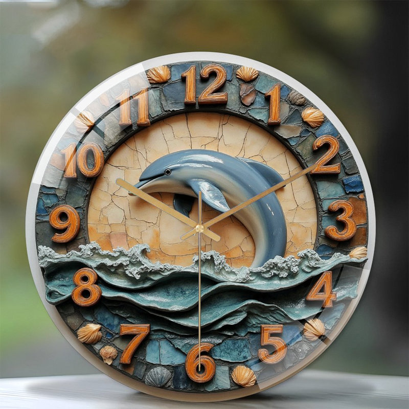 Horloge murale 12 po Dolphin