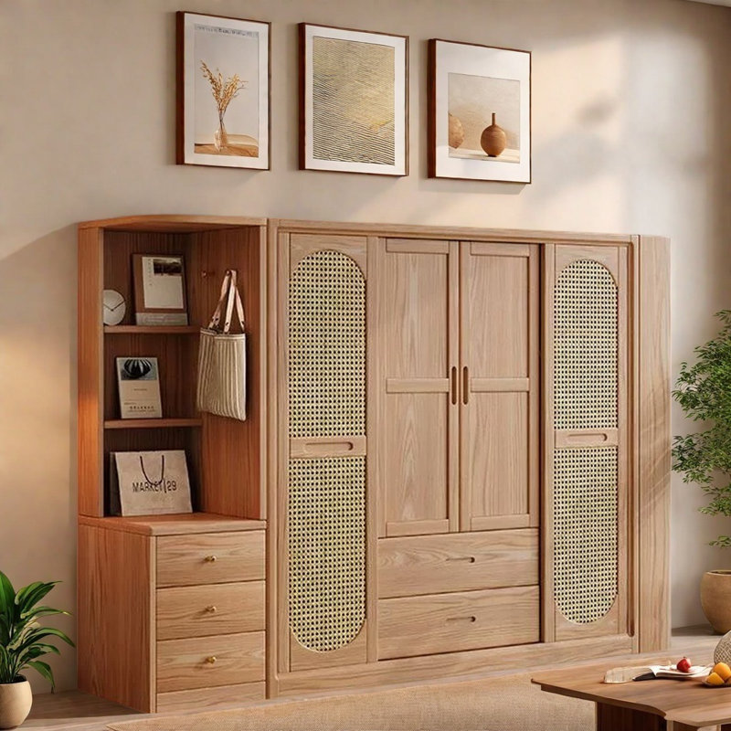 Simple Fashion Wardrobe, 79.13" H x 97.44" W x 24.25" D