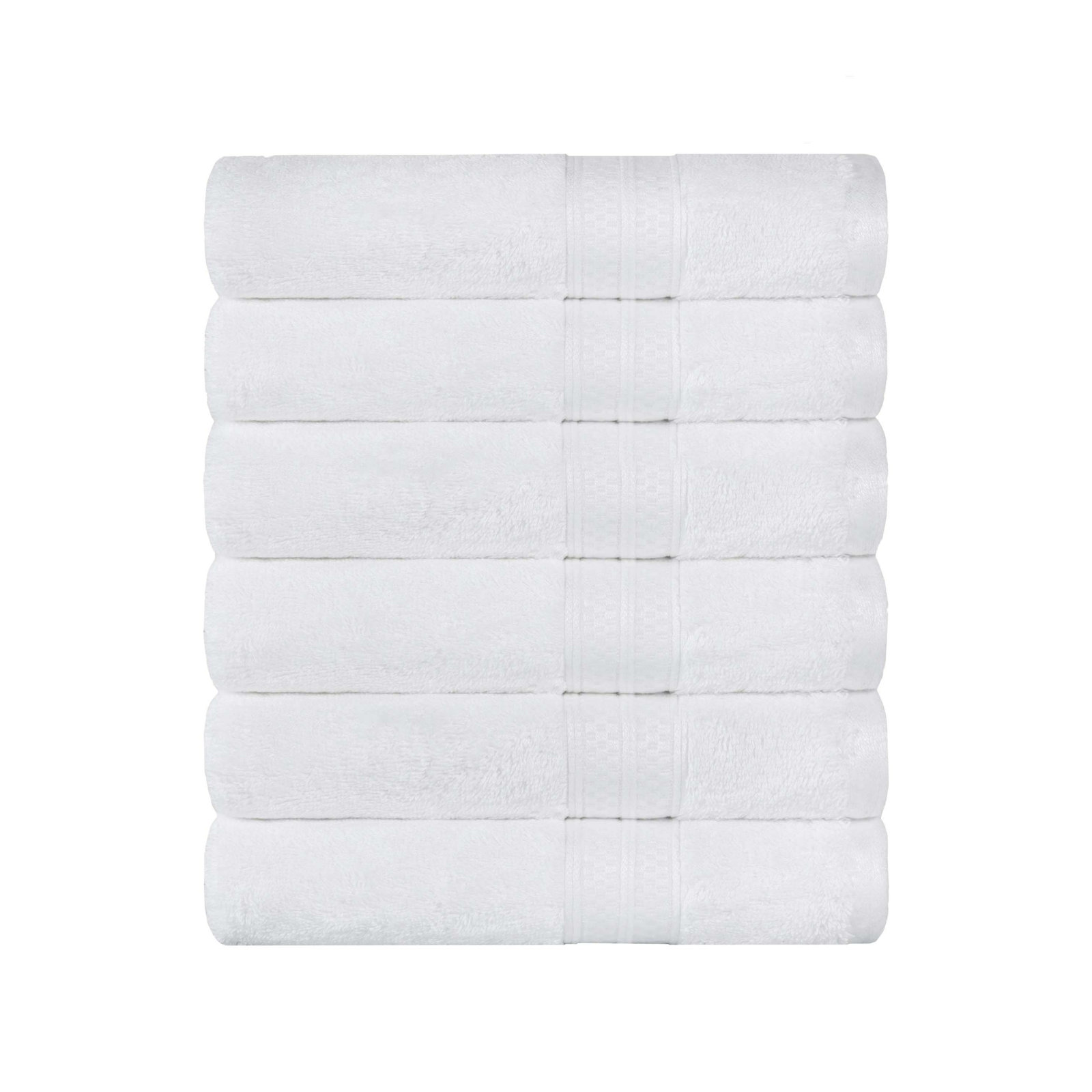 Nolhan Bamboo Cotton Hand Towel Set, White