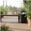 Banc rond Dune - noir