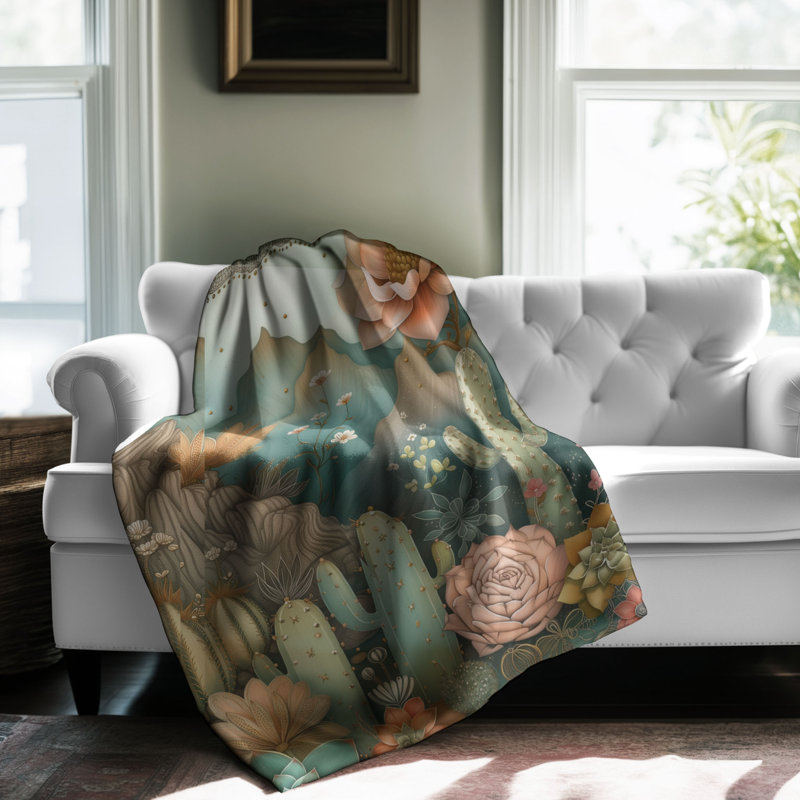  Couverture Desert Botanical Delight, L 60 po x l 50 po