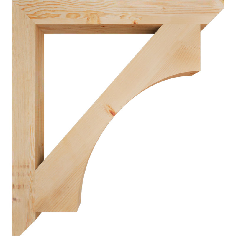 Support en bois Westlake, Sapin de Douglas, 40" H x 3.5" W x 36" D