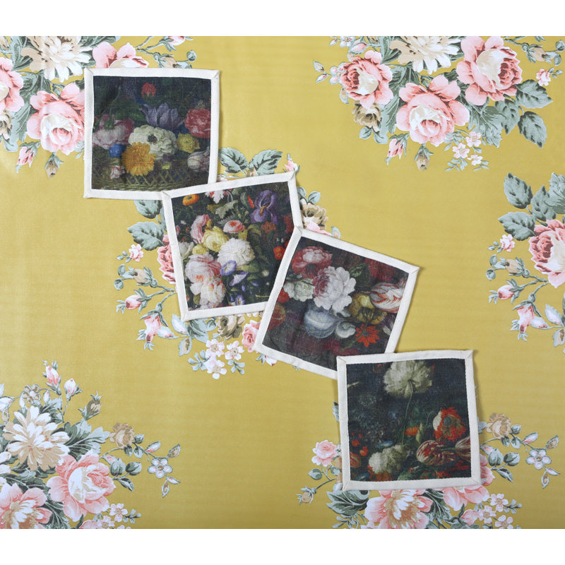 Hullinger Cotton Floral Square Napkin