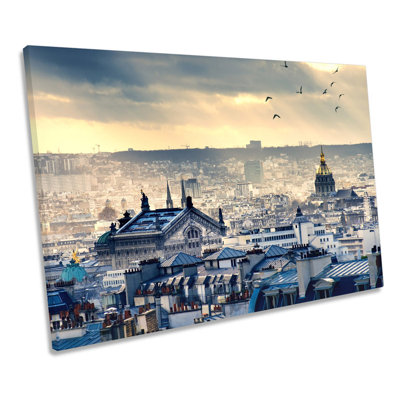 Paris Skyline Cityscape by Tom Potocki - Wrapped Canvas Print