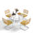 5-Piece Round Glass Top Dining Set-2083640118-2083640115