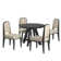 Brickey 42"-60" Extendable Round Dining Set With Channel Stitching Upholstered Chairs