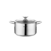 Bakken- Swiss Stockpot 20 Quart Brushed Stainless Steel Heavy Duty Induction Pot with Lid and Riveted Handles for Soup Seafood Stock Canning and F
