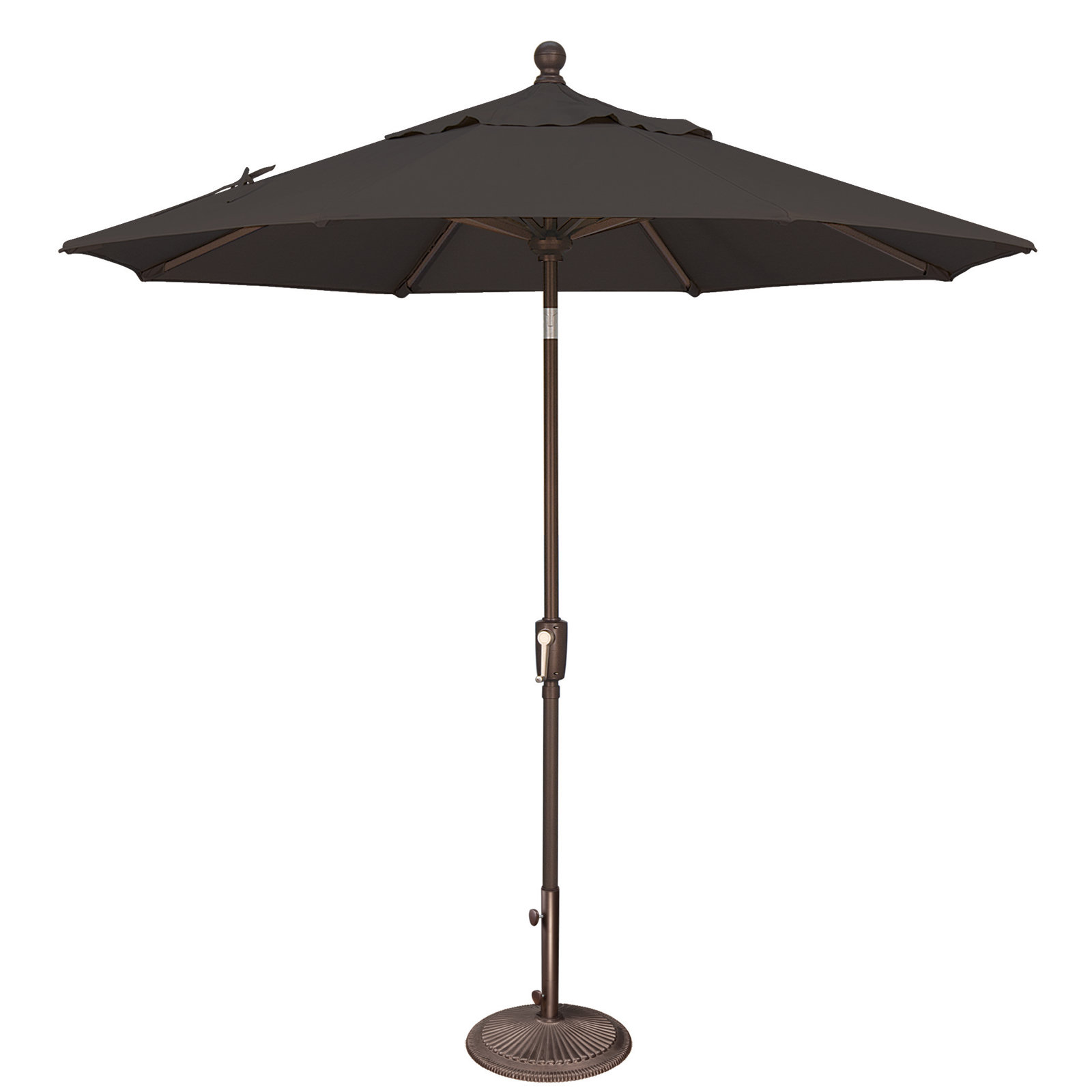 Launceston Market Umbrella, Canvas Black Sunbrella® Canvas, Bronze, 96" H x 90" W x 90" D