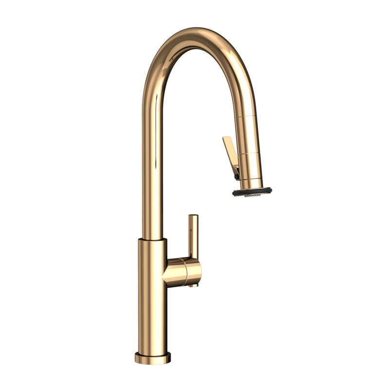 Pull-Down Kitchen Faucet - Trigger Spray, French Gold (PVD)