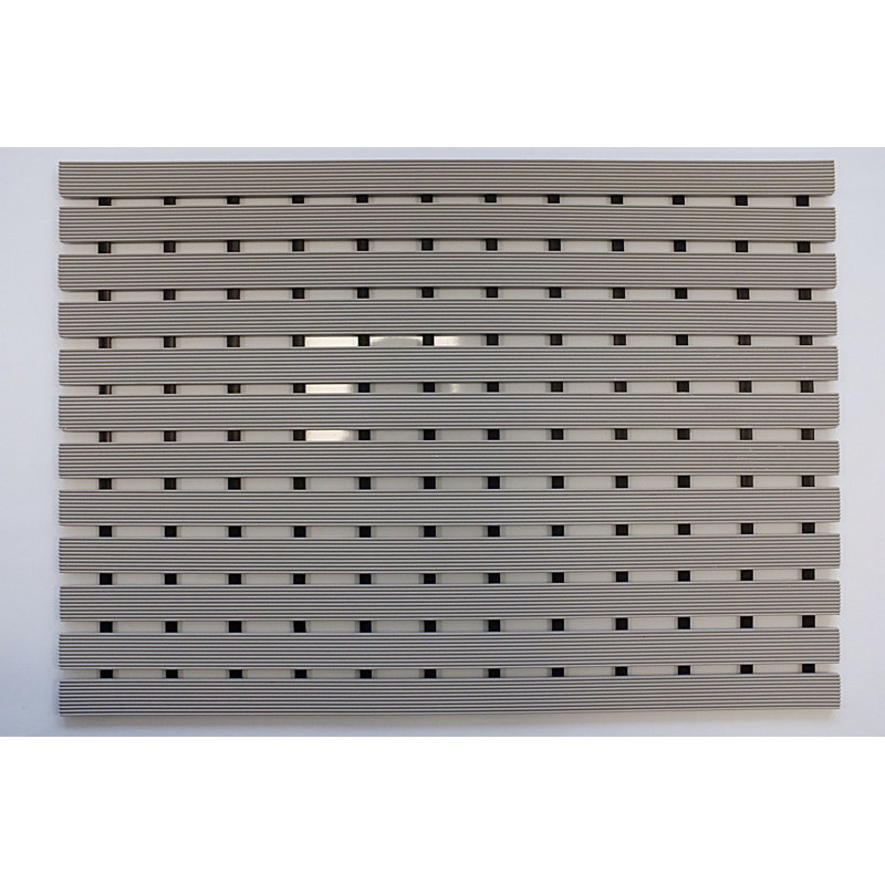 Non-Slip Slatted Shower Mat, Grey