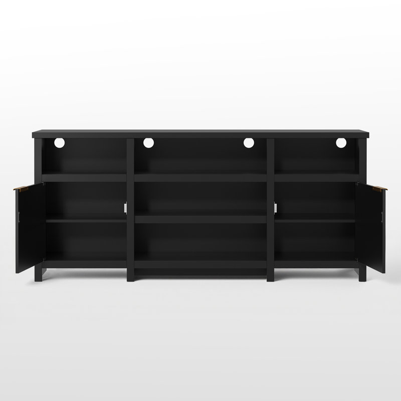 Meuble télé 70,8 po avec tablettes réglables, Noir