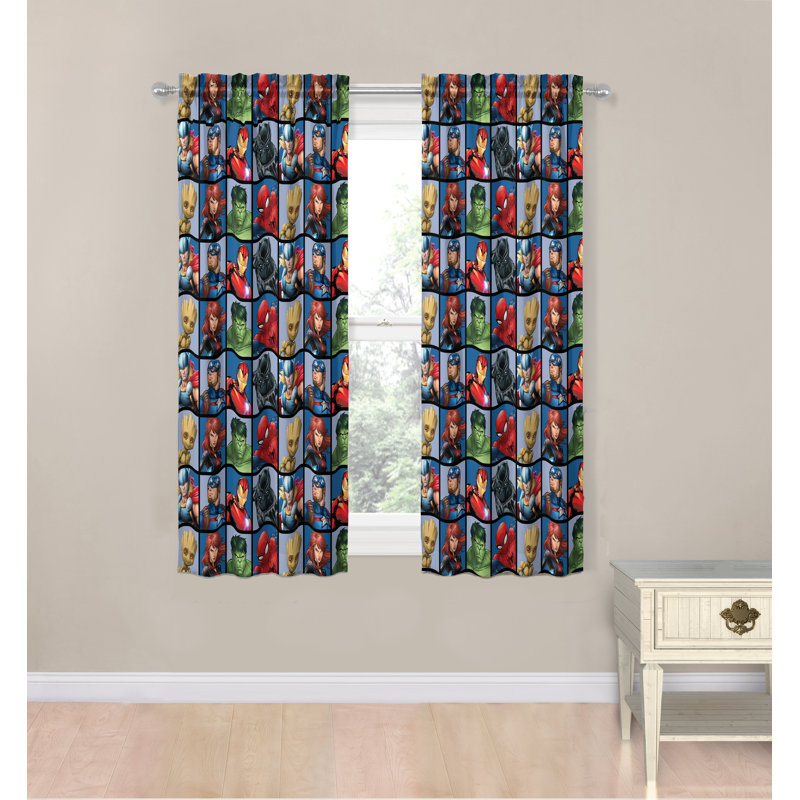 Tyron Avengers Room Darkening Curtains, 42"W x 63"L