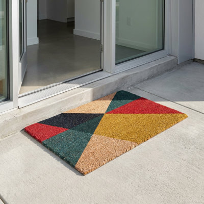 Harlow Modern Geometric Colorblock Coco Doormat