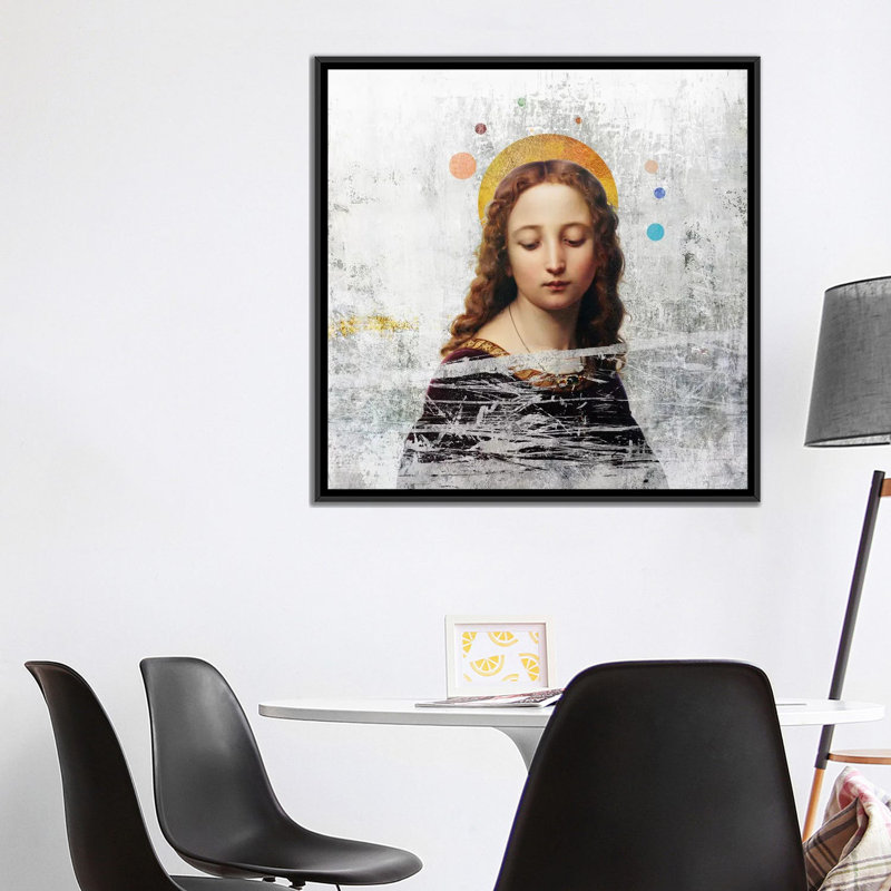« système solaire », photographie sur toile, H 18 po x l 18 po x P 1,5 po, Toile avec cadre noir