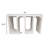 Rectangular Console Table with Wavelike Base, 54 Inch White Wood