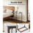 C-Shaped Side Table, C-Table For Sofa, End Table With Metal Frame, Large Surface Couch Table For Living Room, Bedroom, And Home Office, Rustic Design-2097990599