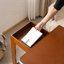 Table de bout pliante en bambou avec rangement mobile - plateau de table pliable