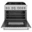 Cuisinière à carburant double Legacy avec plaque de cuisson à 6 brûleurs et four électrique avec porte de 36 po ZLINE-88227630