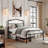 Ashwyn Twin XL Size Heavy Duty Steel Slat Bed Frame - 18" High Vintage Style, 2500 LBS Capacity, Anti-Sway & Squeak Resistant, No Box Spring Needed-19376466