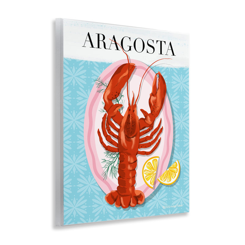 Plaque murale pour plat à homard Aragosta, design par Kelley Talent