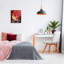 Motif abstrait de fleurs roses et de papillons féminins par Sangita Bachelet - impression-65701783-65701789