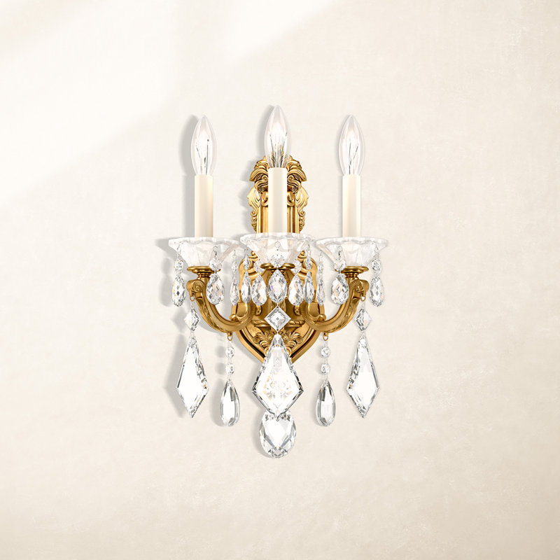La Scala 3 - Light Candle Wall Light, Antique Silver, Czech, 120 V