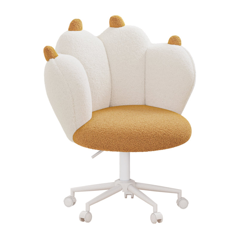 Office Chair, White/Yellow
