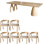 Japanese style solid wood dining table set