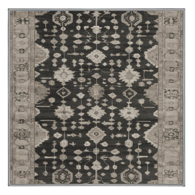 Machine Washable Overdyed Gray Area Rug