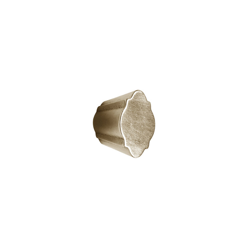 Quatrafoil Bronze Novelty Knob, White Bronze Light