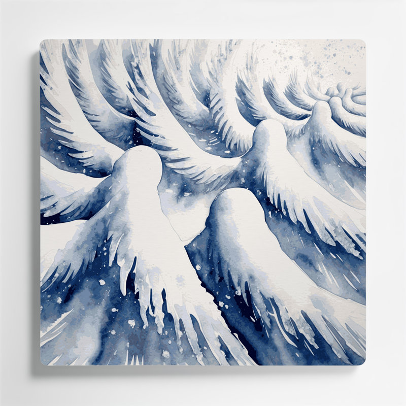 Art mural en métal «Christmas Snow», H 16 po x l 16 po