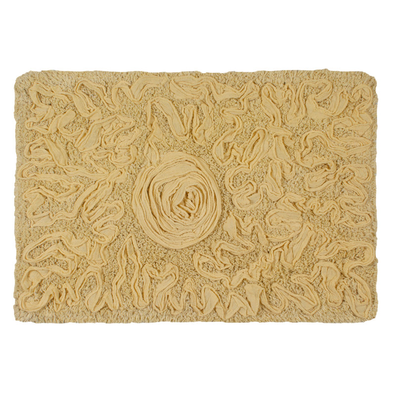 Tapis pour salle de bain Schoenberger, Jaune, L 24 po x l 17 po