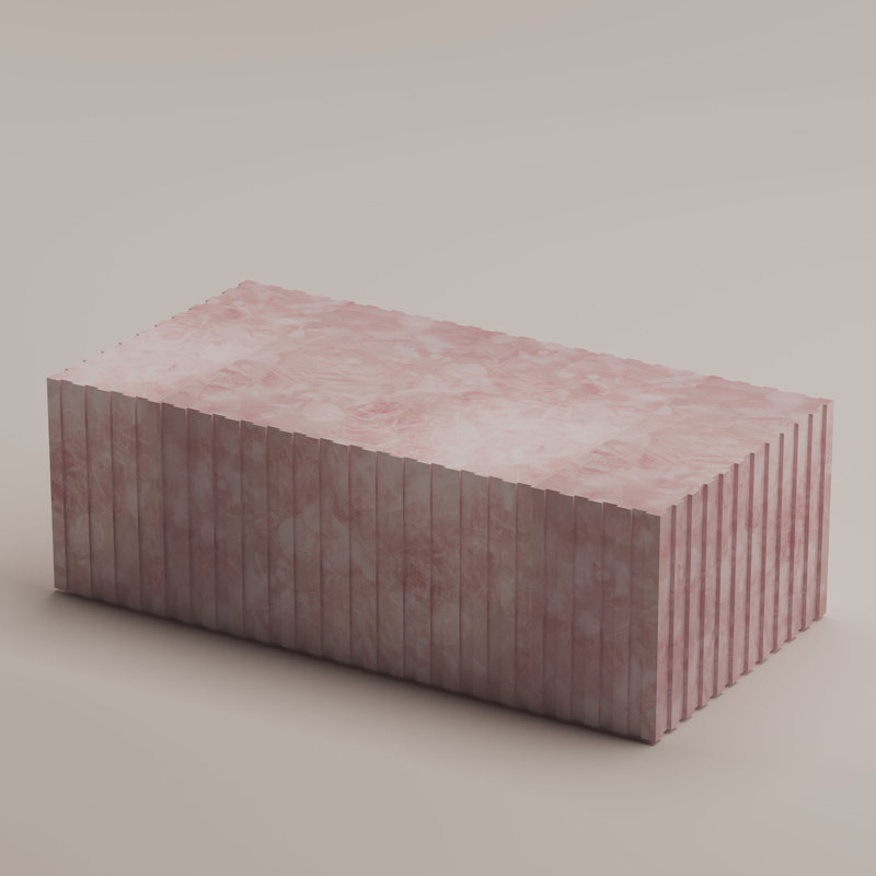 Cannelé Coffee Table, Pink Quartz