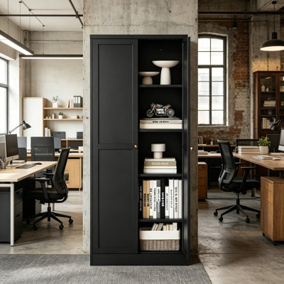 Armoire en métal avec 5 tablettes réglables