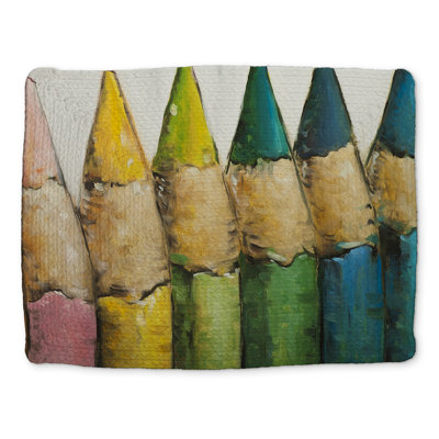 Color Pencils Braided Placemat | Modern Bedroom Decor