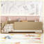 Lit pleine grandeur pour enfants Montessori avec garde-corps amovibles, similicuir, brun