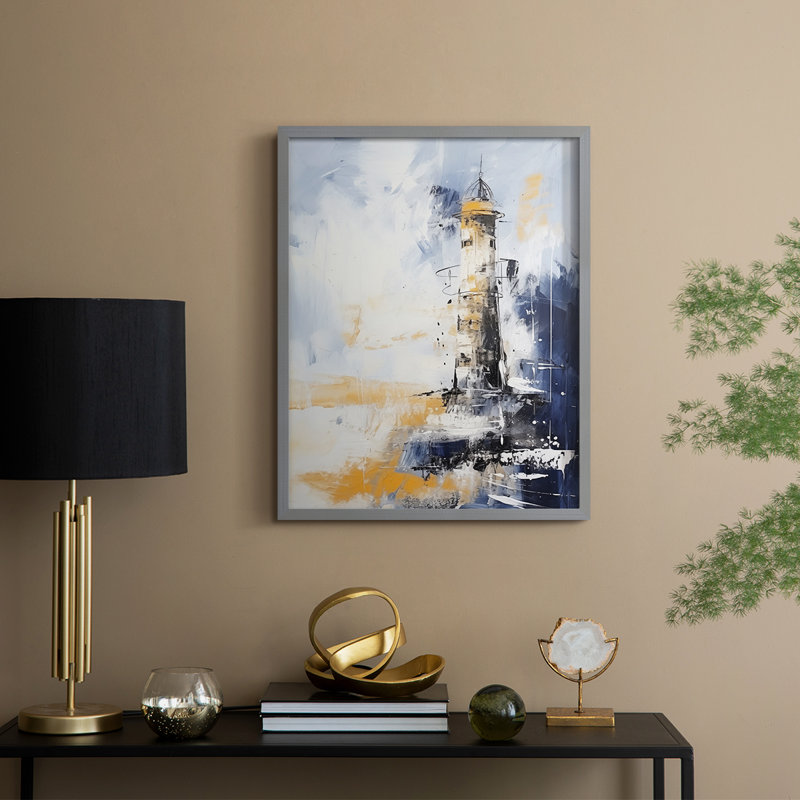 «NAUTICAL Series», impression encadrée en bois massif, Gris, H 30 po x l 24 po
