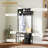 Hall Tree With Bench And Shoe Storage, 5-In-1 Entryway Bench With Coat Rack, 3 Storage Shelves, 2 Fabric Drawers, Black-204825671