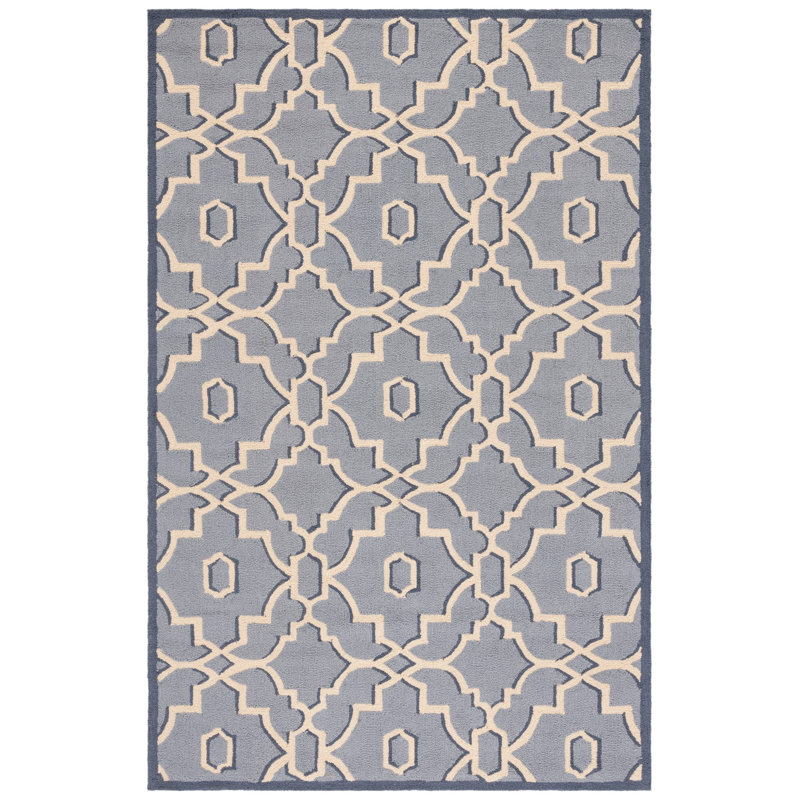 Four Seasons Hand Hooked Performance Geometric Rug, Rectangle 8' x 10'