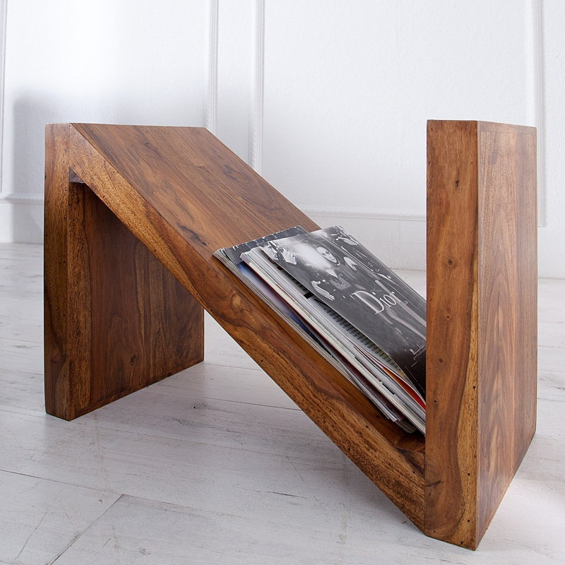 Theirry Solid Wood Abstract End Table