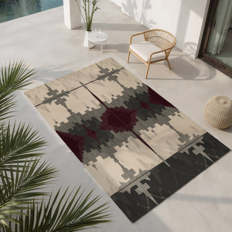 Tapis intérieur et extérieur Antique Reverie, Rectangle 1 pi 6 po x 2 pi 6 po